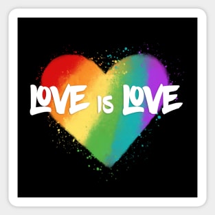 Love is Love - Pride (white font) Sticker